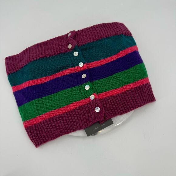 NWT Le Lis Stripes knit crop top - Picture 1 of 7